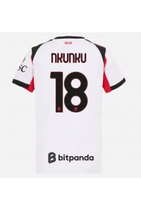 AC Milan Christopher Nkunku #18 Jalkapallovaatteet Naisten Vieraspaita 2025-26 Lyhythihainen